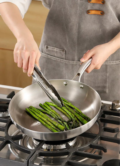 Set de 3 poêles en inox haute qualité – 22 / 26 / 28 cm